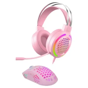 Combo Gamer Noga ST-4201 Auricular y Mouse Rosa