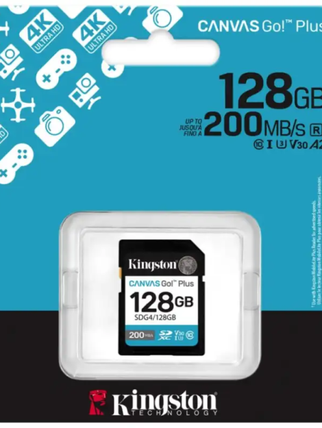 Memoria SD Kingston Canvas Go Plus 128GB